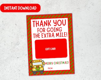 Bus Driver Christmas Gift Card Holder, Bus Driver Card, Christmas Gift Card Holder