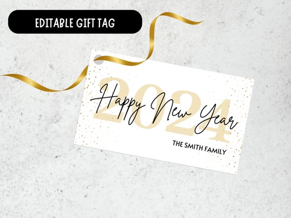 New Year Gift Tags, 2025 Gift Tags, New Years 2025 Gift Tag