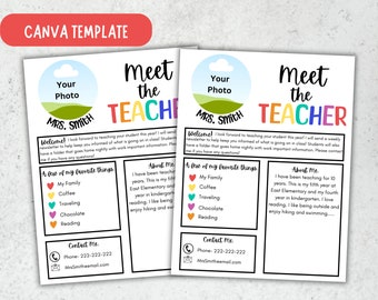 Meet the Teacher Template, Meet the Teacher Canva Template, Meet the Teacher Open House