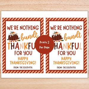 Nothing Bundt Thankful Card Digital Download, Nothing Bundt Thankful ...