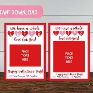 Titolare del biglietto Lotto Love For You, Titolare del biglietto della lotteria, Insegnante Valentine,