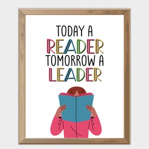 Classroom Reading Print - Library Print - Reading Poster