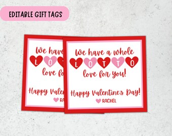 Valentine's Lottery Gift Tag, Lottery Gift Tags, Scratch Off Gift Tag, Valentines Gift Tags, Teacher Lotto Gift Tag