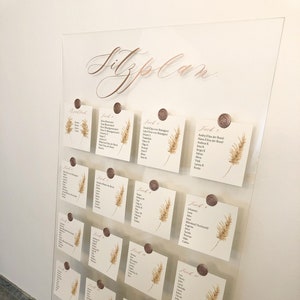 Acryl Sitzplan/Tischplan Hochzeit Boho