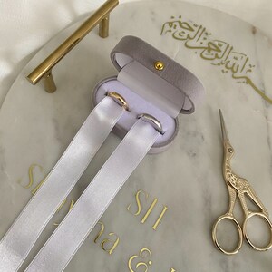 Engagement Set engagement tray marble tray Velvet ring box golden scissors personalisable image 3