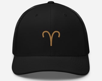 Ram Teken - Geborduurde Trucker Cap