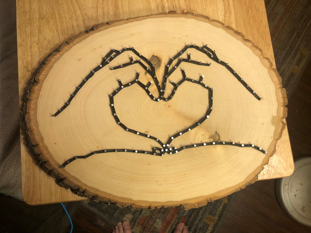 Heart Shaped Hands String Art Wall Decor Etsy