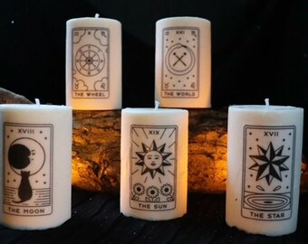 Tarot Pillar Candle with Charm