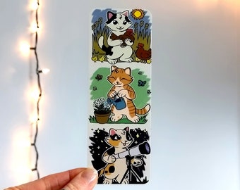Cottagecore Chibi Cat Bookmark | Stationary