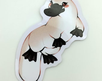 Albino Platypus Sticker | Glossy Die Cut Vinyl