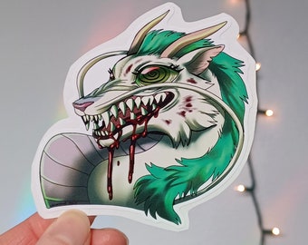 Creepy Anime Haku Sticker | Matte vinyl