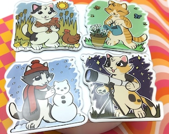 Chibi Cat Fridge Magnet | Seasonal Hobbies, Epoxy Acrylic