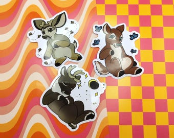 Chibi Deer Sticker Set | Glossy Vinyl Decals