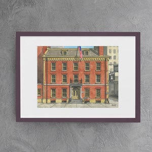 Fraunces Tavern - A New York City Landmark Captured in Watercolor Art Print - Financial District Bar Restaurant - 9x12 11x14