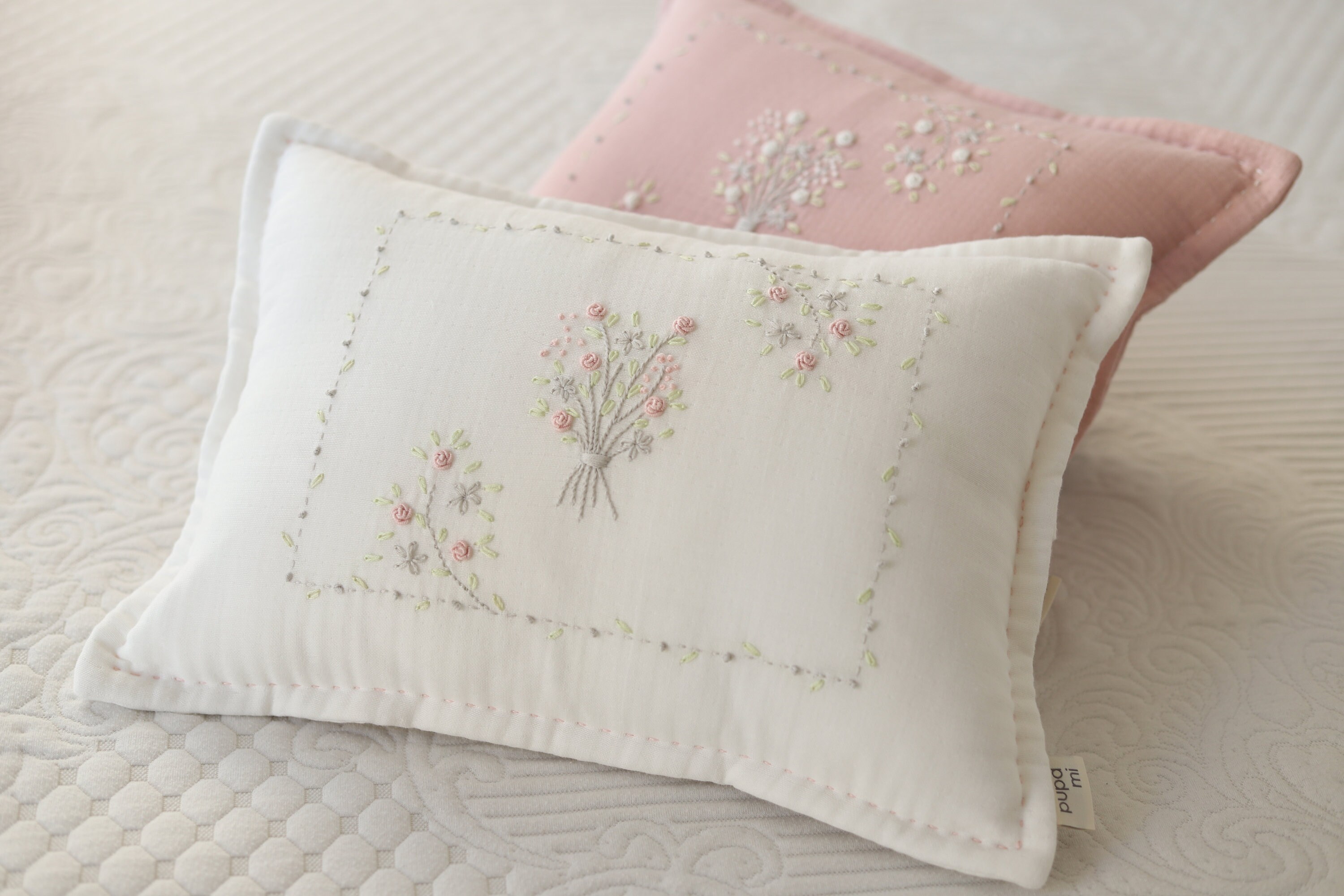 Baby pillow cases embroidered discount