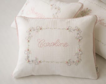 Handmade Keepsake Named Pillowcase,Name Embroidered Baby Pillowcase,  Personalized Newborn Hospital Pillowcase,Personalized Baby Shower Gift