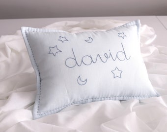 Linen baby pillow, Named linen pillow,  Nursery Babyshower Gift, New Baby Gift, Baby Keepsake Pillow, Letter baby pillow, Name baby pillow