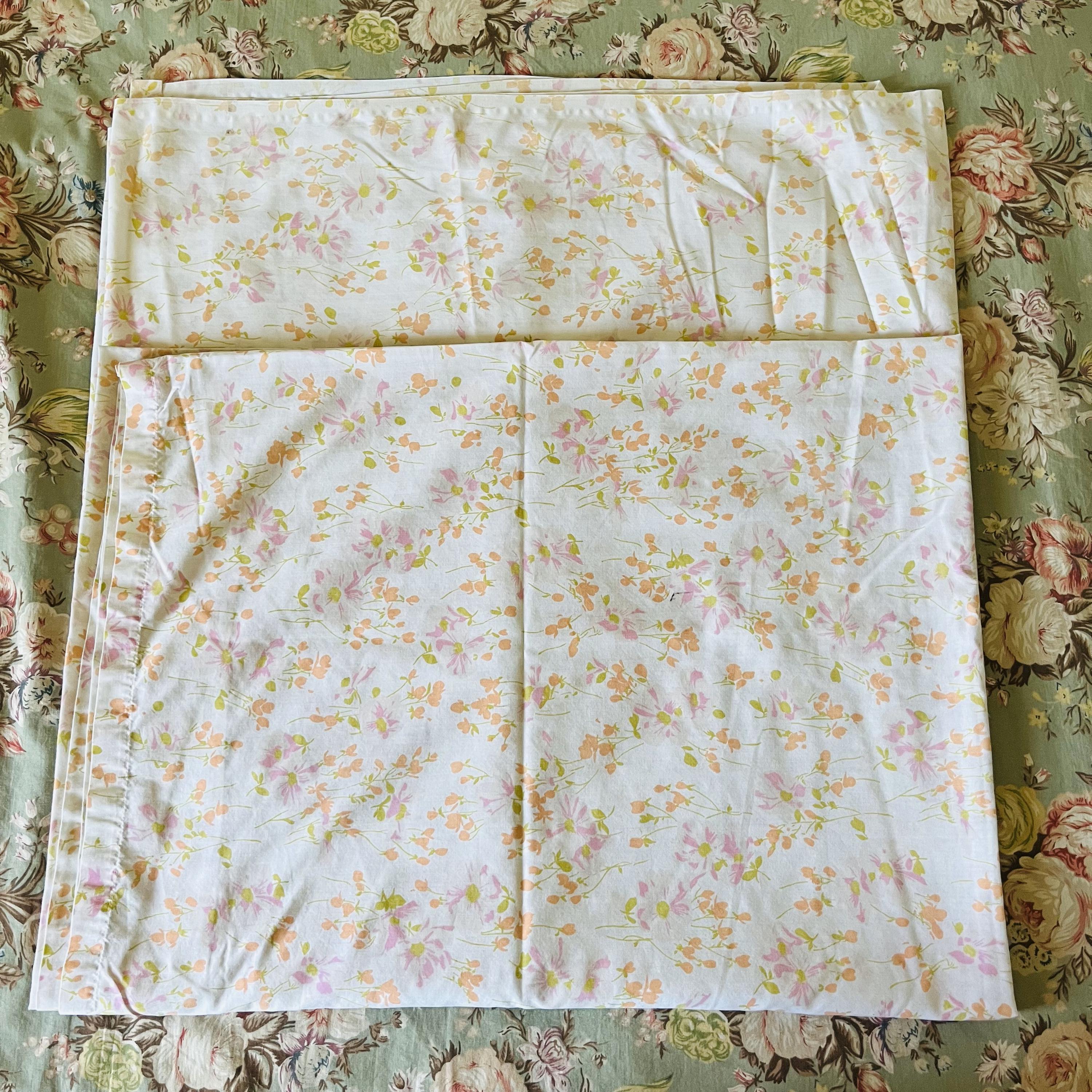 Vintage 1970s Morgan Jones QUEEN Size FLAT Sheet