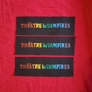 Theatre des Vampires sew on patch - rainbow variant