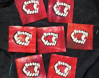 Plastic Fangs sew on patch