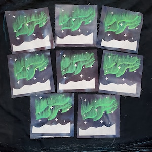 Glowing Northern Lights sew on patch