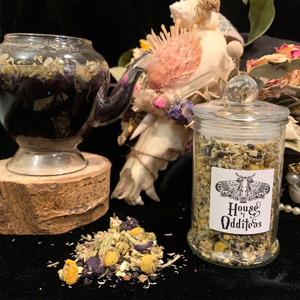 Astrolo-Tea Series: Pisces - Dreamy Nights Sleep ~ Herbal Tea Blend - Organic. Vegan. Caffeine-Free. Deep Sleep, Dreaming, Easing Anxiety.