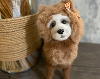Needle Felted Dog, Vintage felted dog, Dog decor, Model dogs, Dog Sculptures, Wool Pet Sculpture, Handmade, Dog Lover Gift, baby alpaca