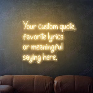 Custom Quote Personalized Neon Sign Custom Wall Art Your Quote Typography Sign Custom Text Light Custom Quote Sign Gifts Wall Art Decor Home