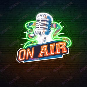 On Air Neon Sign On Air LED Light Custom Studio Neon Sign Live Streaming Recording Led Light Decor Game Room Wall Decor Personalized Gifts