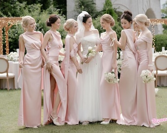 buy satin slip dresses for bridal parties Custom Bridesmaid Silk Slip Dress | Tailor-made Dress Any Color & Style | Wedding  Party Dress | Made to Order Silk Satin Bridesmaid Gown