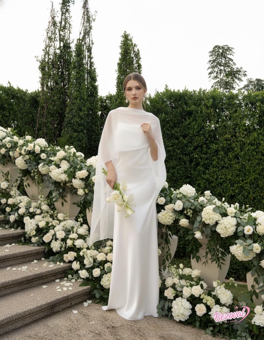 Wedding Gown Silk Bridesmaid Dress Elegant Engagement
