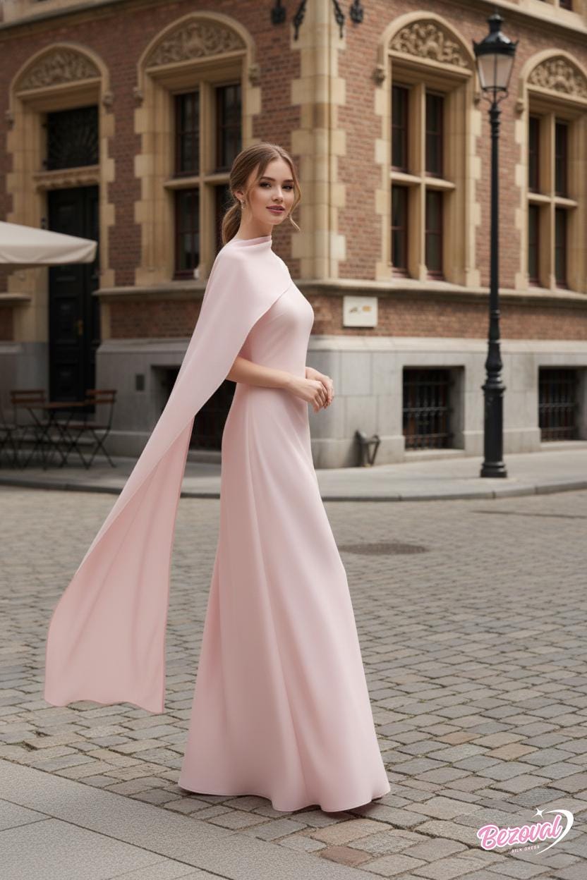 blush pink bridesmaid dresses with sleeves Floor Length Blush Long Sleeve Bridesmaid Dresses Blush Pink Bridesmaid Dress Chiffon Size 1X Birdy Grey Eloise
