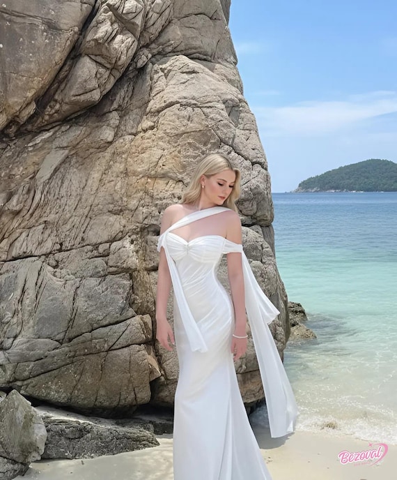 Elegant Silk Maxi Dress White Silk Dress Evening Gown Silk Custom Wedding Dress Bridesmaid Dress Engagement Dress Unique Dress For Her
