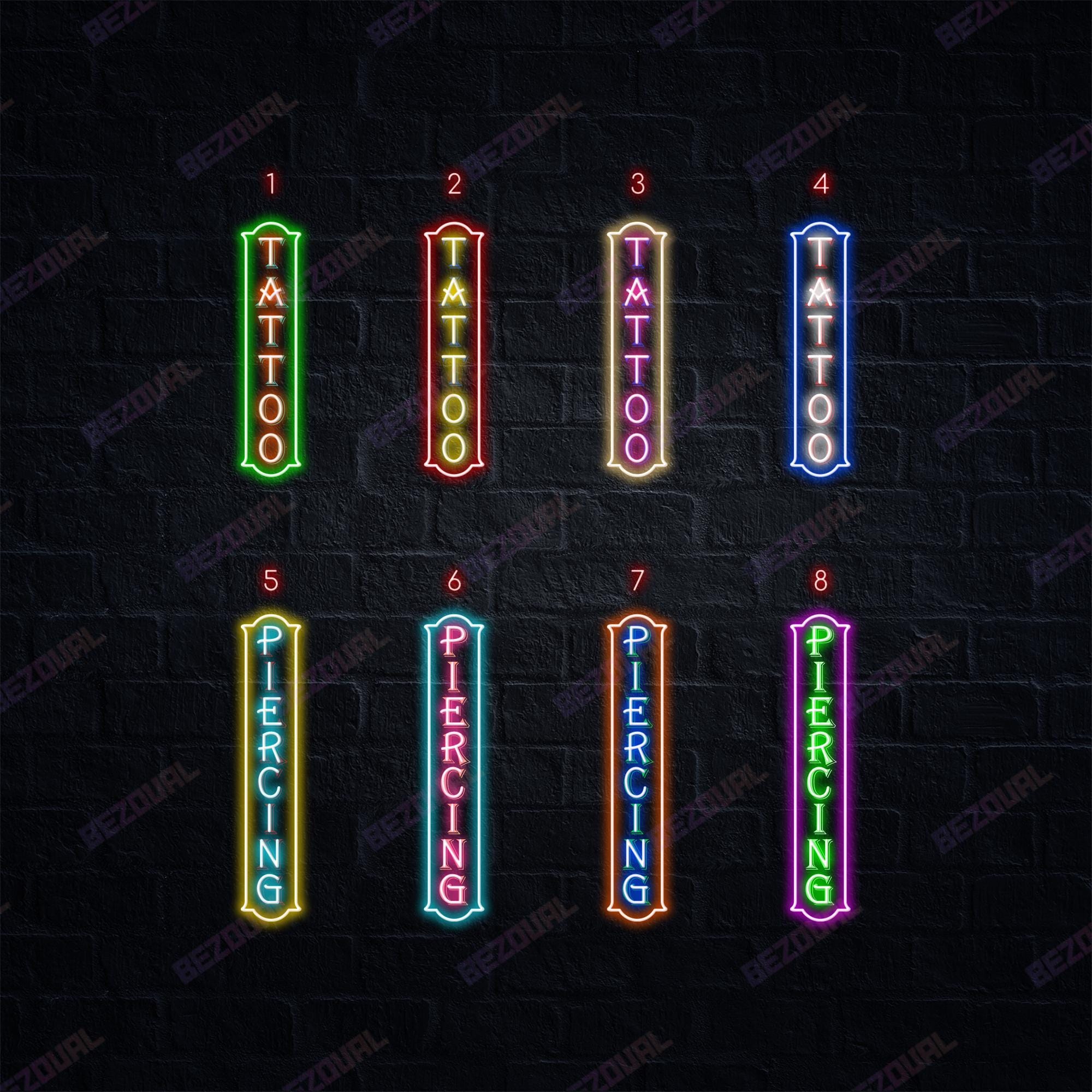 Piercing Neonlicht Neon Led | Piercing Salon Led Licht | Piercing Studio Dekor | Piercing Künstler Leuchtreklame