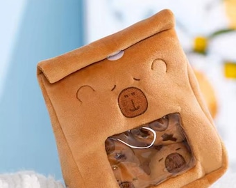 A Bag of Capybara Snacks Doll Adorable Stuffed Capibara Doll Snack Bag Plush Toys