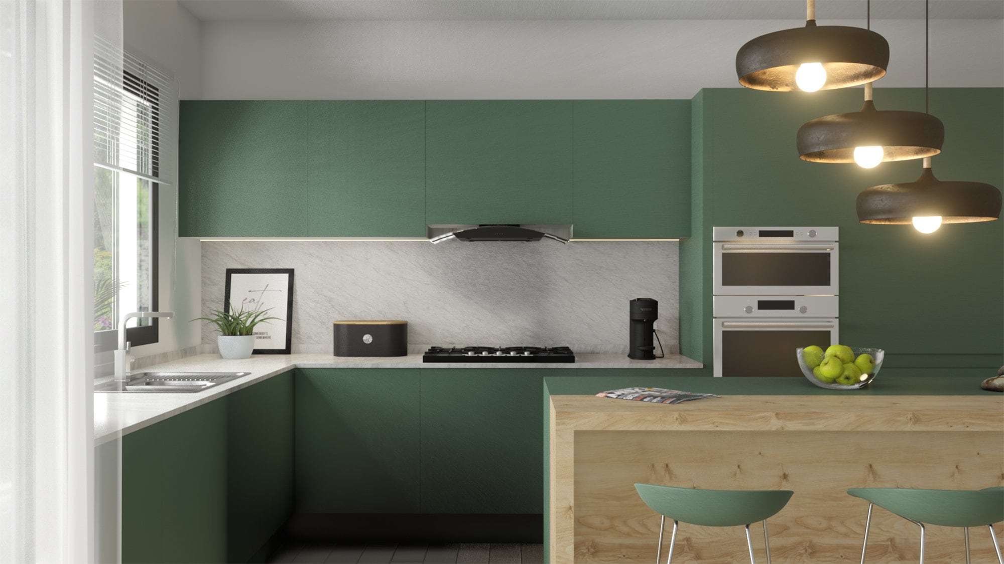 Online Kitchen Design Service, Kitchen Interior Designs, 3D Kitchen Rendering, Interior Design