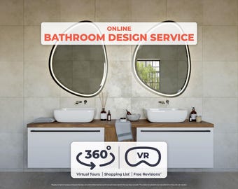 Benutzerdefinierter 3D-Badezimmerdesign-Service: Virtuelle Tour & VR-Erfahrung (digitales Produkt)