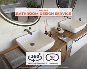 3D Badezimmer Design Service: Virtueller Rundgang & Renovation (Digitales Produkt)