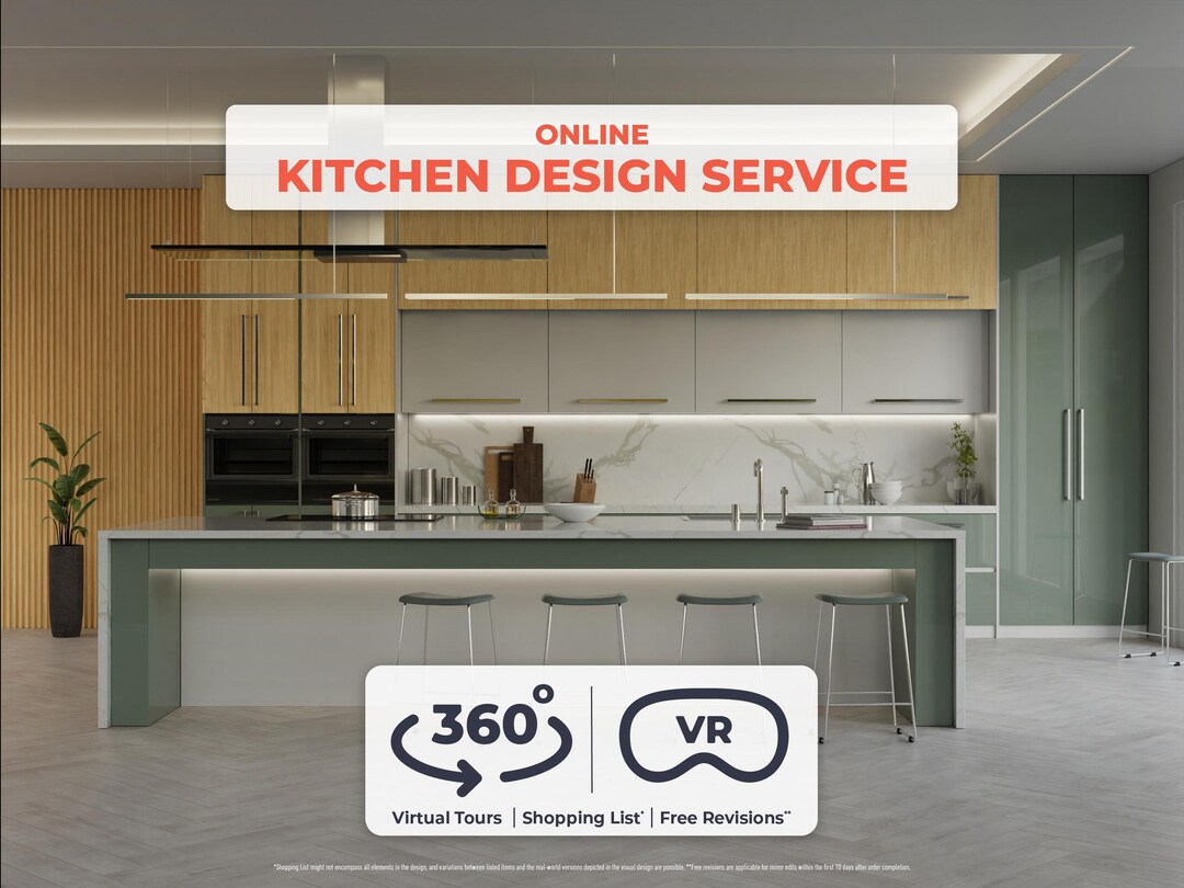 3D Kitchen Design Service: Virtual Tour & Unlimited Revisions - Etsy