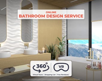 Benutzerdefinierter 3D-Badezimmerdesign-Service: Virtuelle Tour & unbegrenzte Überarbeitungen