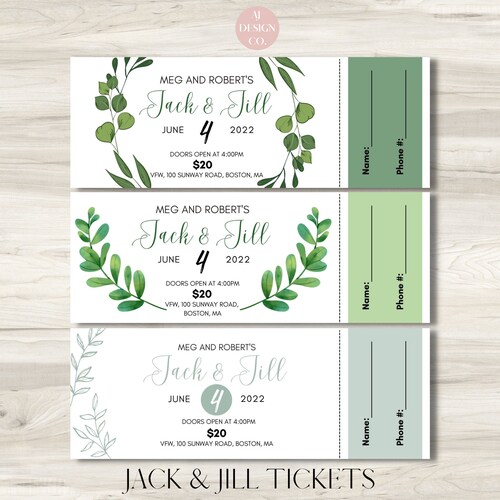 Digital Download Jack Jill Ticket Bundle DIY Instant Etsy Australia Digital Download Jack Jill Ticket Bundle DIY Instant Etsy Australia