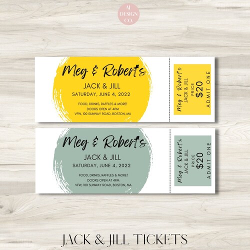 Digital Download Jack Jill Ticket Bundle DIY Instant Etsy Australia Digital Download Jack Jill Ticket Bundle DIY Instant Etsy Australia
