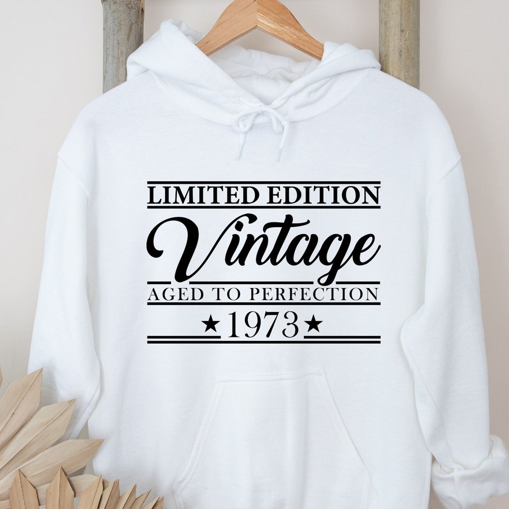 Vintage 1973 Hoodie,50Th, Limited Edition Hoodie,Birthday Gift, New Age Hoodie, 50Th Birthday Hoodie, Birthday Party Hoodie, Birthday Hoodie Amitytees