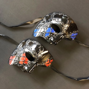 Men&#39;s Phantom Masquerade Masks Red And Blue