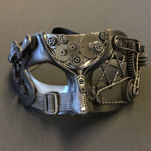 Black Steampunk Eye Mask