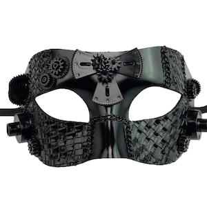 Men&#39;s Steampunk Style Masquerade Mask Black