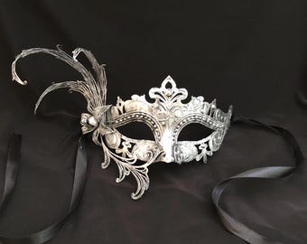 Black Venetian Masquerade Ball Mask for Women With Rhinestones - Etsy
