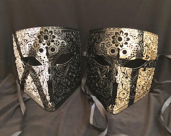 Men's Metal Masks Gold Silver Masquerade Masks