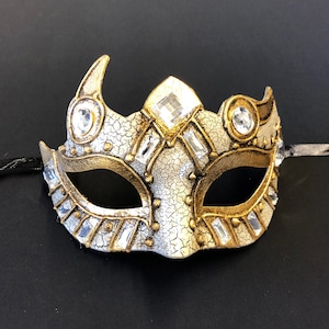 Women&#39;s Roman Masquerade Party Eye Mask Gold and Silver