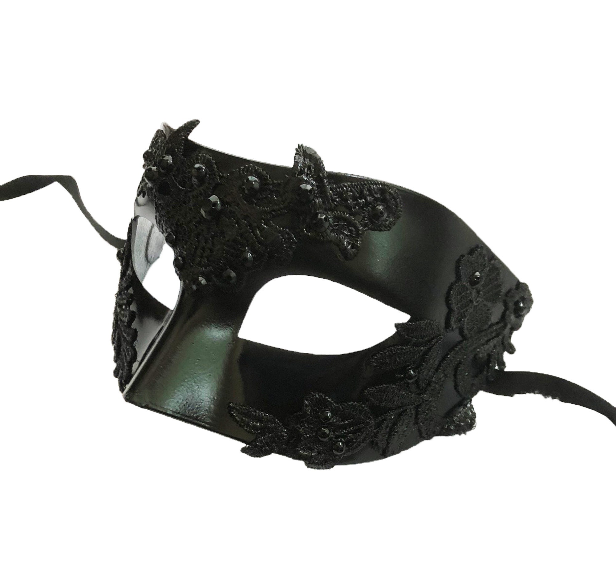 Roman Mask Black Masquerade Mask Etsy